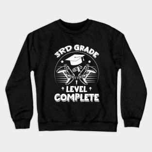 3rd Grade Level Complete - Gamer Graduate Crewneck Sweatshirt